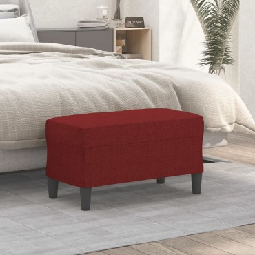 vidaXL Πάγκος μπορντό 70x35x41cm Υφασμάτινος 1 τεμ.