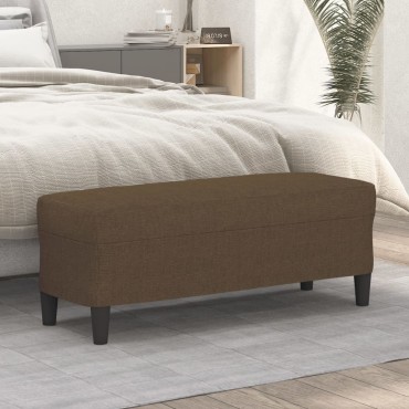 vidaXL Πάγκος Καφέ 100x35x41cm Υφασμάτινος 1 τεμ.