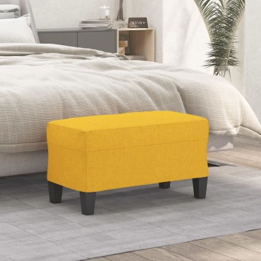 vidaXL Πάγκος Ανοιχτό Κίτρινο 70x35x41cm Υφασμάτινος 1 τεμ.