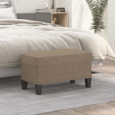 vidaXL Πάγκος Taupe 70x35x41cm Υφασμάτινος 1 τεμ.