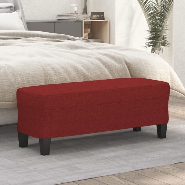 vidaXL Πάγκος μπορντό 100x35x41cm Υφασμάτινος 1 τεμ.