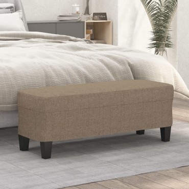 vidaXL Πάγκος Taupe 100x35x41cm Υφασμάτινος 1 τεμ.