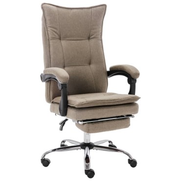 vidaXL Καρέκλα Γραφείου Χρώμα Taupe Υφασμάτινη 64x68x(113-120)cm 1 τεμ.