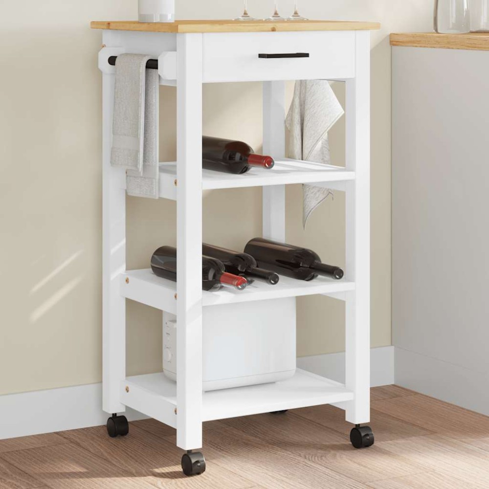 vidaXL Τρόλεϊ Κουζίνας MONZA 48x40x88,5cm από Μασίφ Ξύλο Πεύκου 1 τεμ.