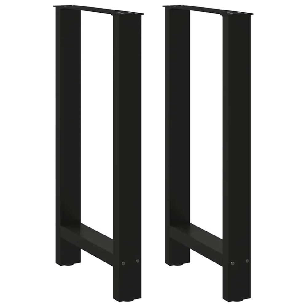 vidaXL Πόδια Τραπεζιού Μπαρ 2 τεμ. Μαύρα 50x(90-91)cm Ατσάλι