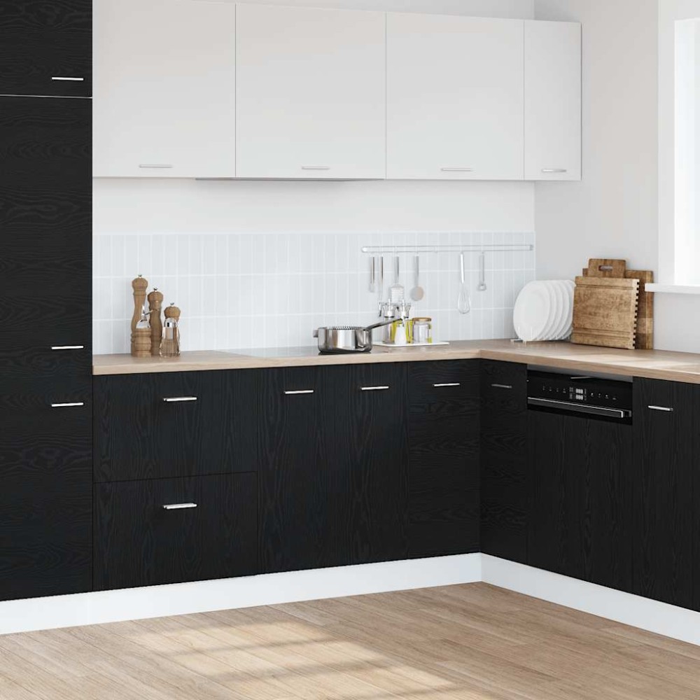 vidaXL Κάτω Ντουλάπι Μαύρη Δρυς 60x46x81,5cm Ξυλοκατασκευασμένο