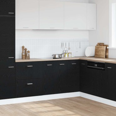 vidaXL Κάτω Ντουλάπι Μαύρη Δρυς 60x46x81,5cm Ξυλοκατασκευασμένο