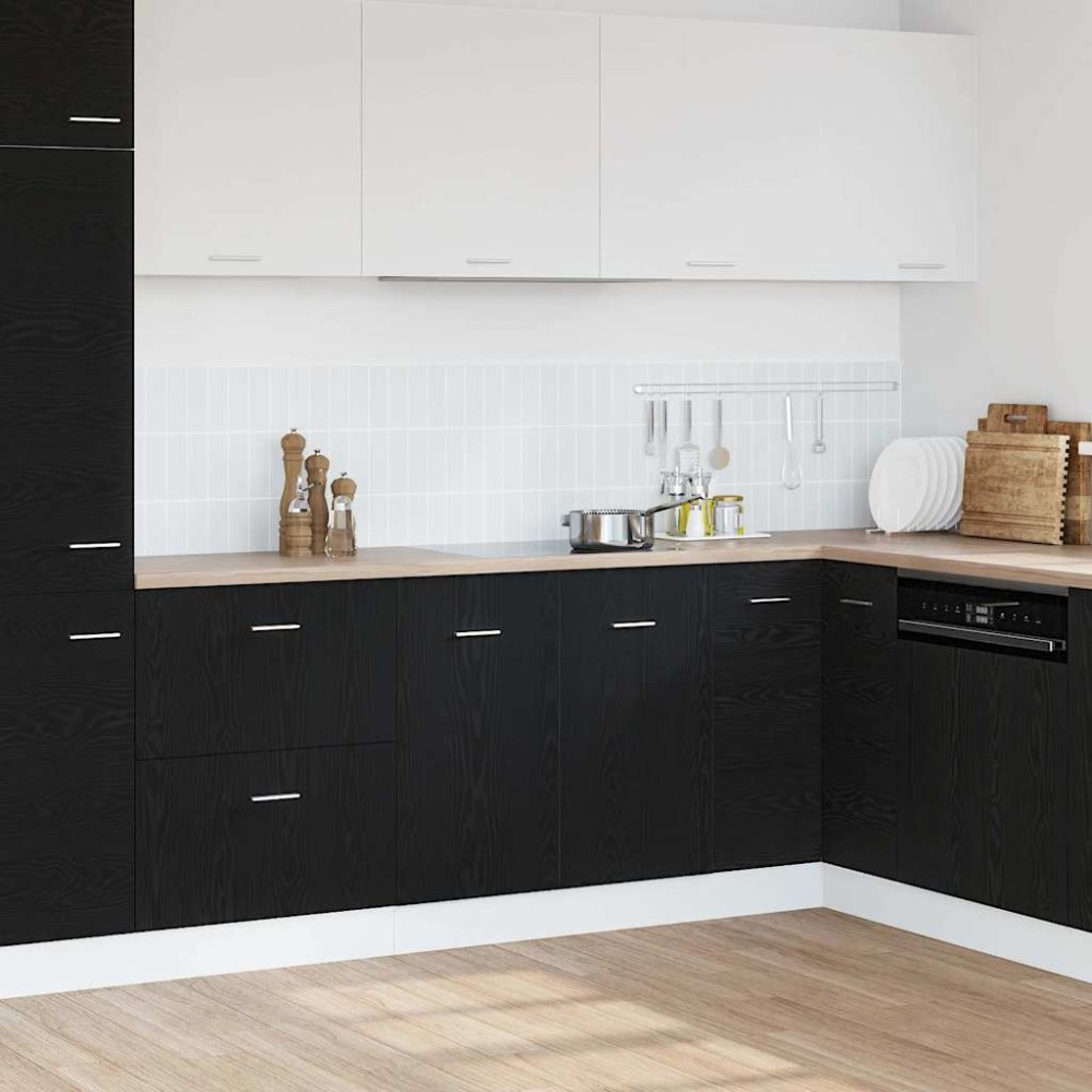 vidaXL Ντουλάπι Κάτω Νεροχύτη Μαύρη Δρυς 80x46x81,5cm Συνθετικό Ξύλο 1 τεμ. vidaXL Ντουλάπι Κάτω Νεροχύτη Μαύρη Δρυς 80x46x81,5cm Συνθετικό Ξύλο 1 τεμ.
