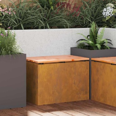 vidaXL Παγκάκι κήπου 1 -Seater 60x40x43cm Σκ rusty Ορθογώνιος 1 τεμ.