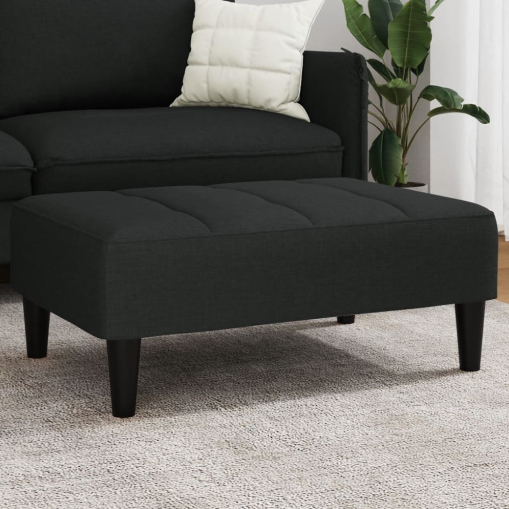 vidaXL Υποπόδιο Μαύρο 77x55x31cm Βελούδινο 1 τεμ.