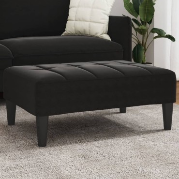 vidaXL Υποπόδιο Μαύρο 77x55x31cm Βελούδινο 1 τεμ.