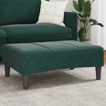 vidaXL Υποπόδιο Σκούρο Πράσινο 77x55x31cm Βελούδινο 1 τεμ.