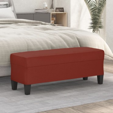 vidaXL Πάγκος Μπορντό 100x35x41cm Υφασμάτινος 1 τεμ.