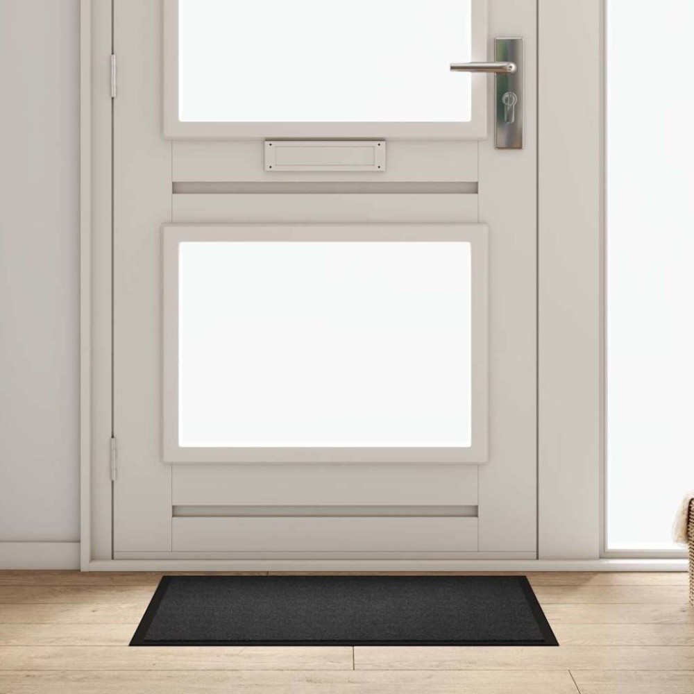 vidaXL Χαλάκι Εξώπορτας Ανθρακί 60 x 40 x 1.2 εκ. Ύφασμα τέντι
