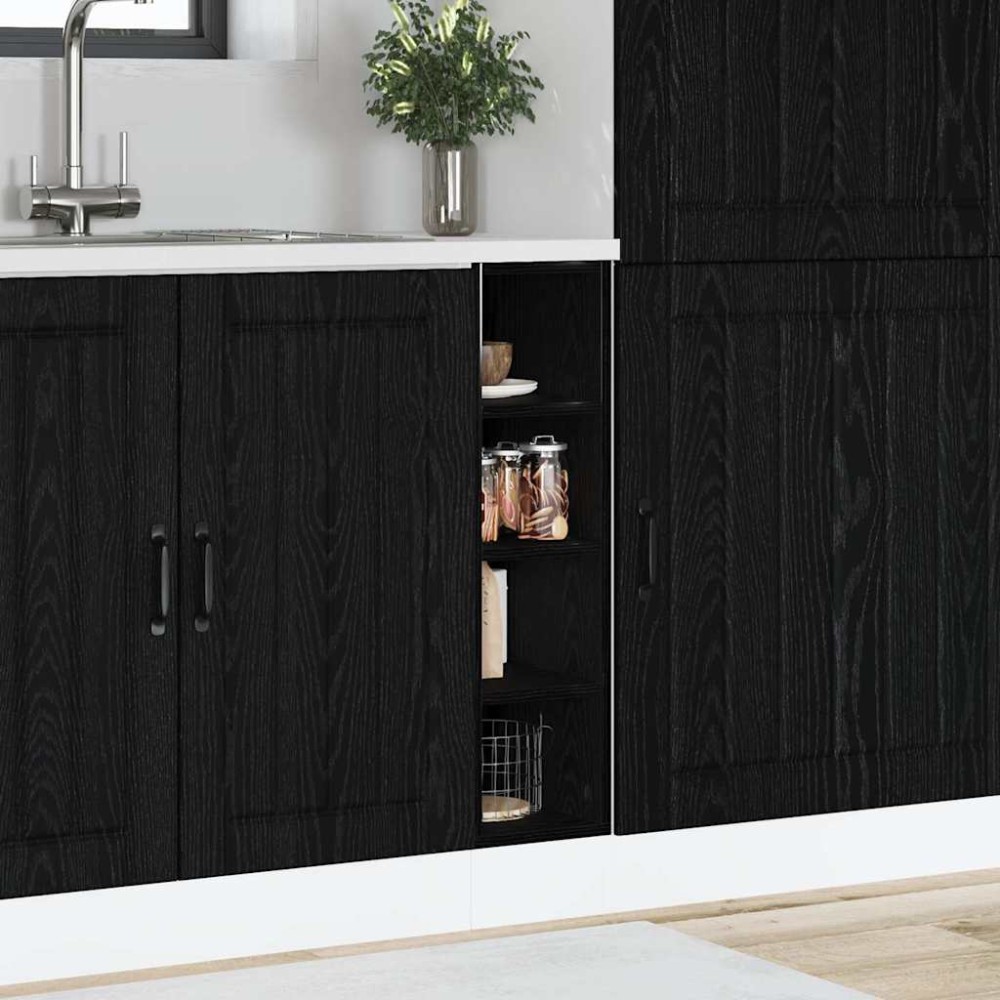 vidaXL Βάση Ντουλάπας Κουζίνας Μαύρη δρυς 20x44,5x81,5cm