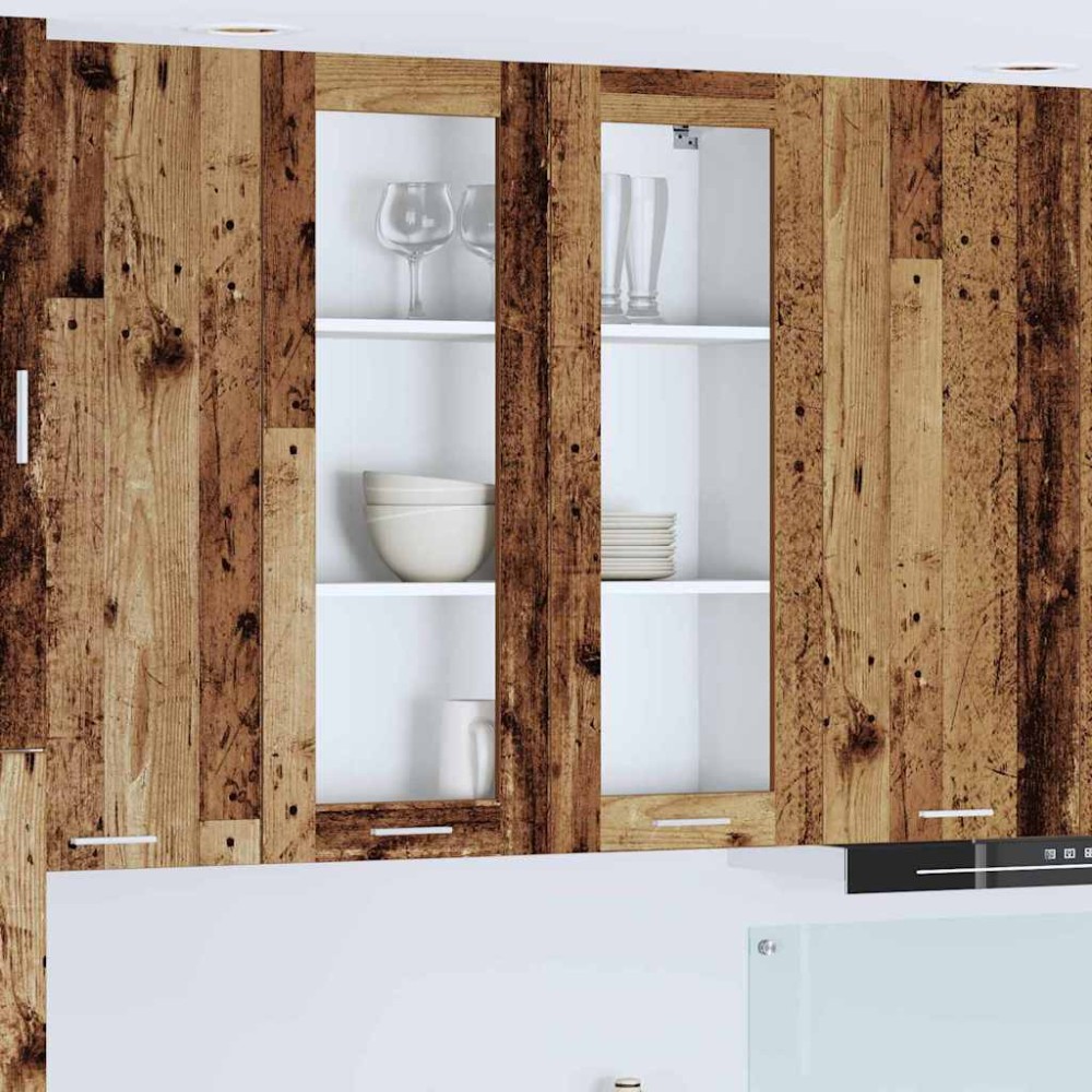 vidaXL Κρεμαστό ντουλάπι Παλιό ξύλο 80x31x100cm