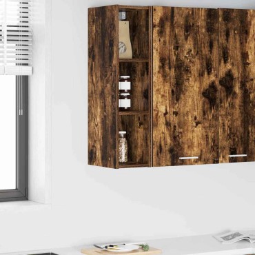 vidaXL Κρεμαστό ντουλάπι Καπνιστό Δρύς 20x29,5x80cm