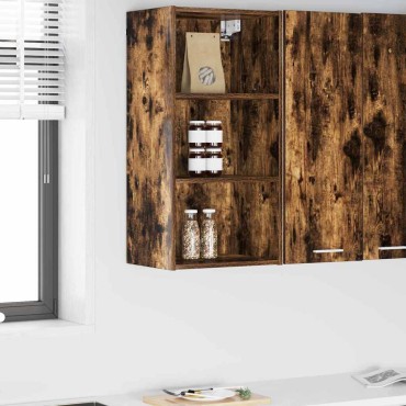 vidaXL Κρεμαστό ντουλάπι Καπνιστό Δρύς 40x29,5x80cm