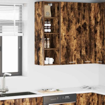 vidaXL Κρεμαστό ντουλάπι Καπνιστό Δρύς 30x29,5x100cm