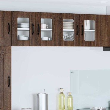 vidaXL Ραφιέρα τοίχου LUCCA Καφέ Ξύλο Δρυός 60x31x40 εκ