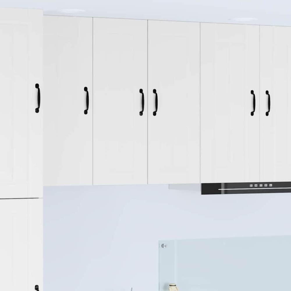 vidaXL Ντουλάπα Τοίχου LUCCA Γυαλιστερό Λευκό 30x31x80cm