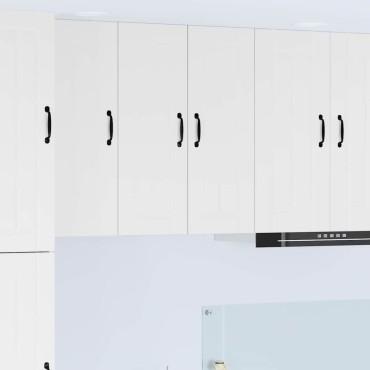 vidaXL Ντουλάπα Τοίχου LUCCA Γυαλιστερό Λευκό 30x31x80cm