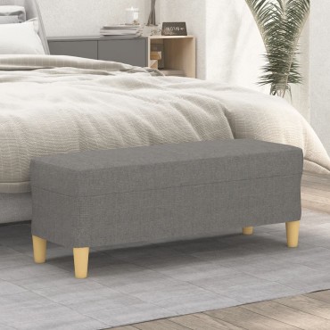 vidaXL Πάγκος Σκούρο Γκρι 100x35x41cm Υφασμάτινος 1 τεμ.