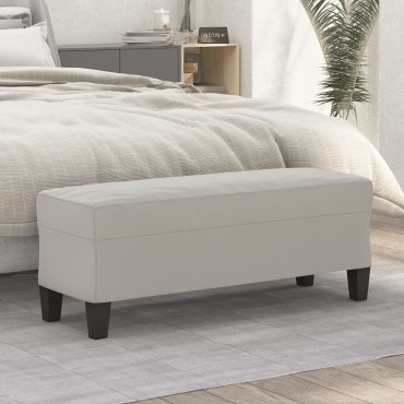 vidaXL Πάγκος Ανοιχτό Γκρι 100x35x41cm από Ύφασμα Μικροϊνών 1 τεμ.
