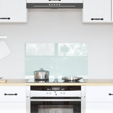vidaXL Πλάτη κουζίνας Γάλα 70 x 40 cm σκληρυμένο γυαλί