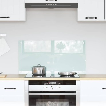 vidaXL Πλάτη κουζίνας Γάλα 80 x 40 cm σκληρυμένο γυαλί