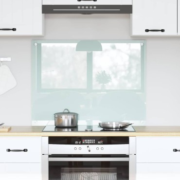 vidaXL Πλάτη κουζίνας Γάλα 80 x 60 cm σκληρυμένο γυαλί