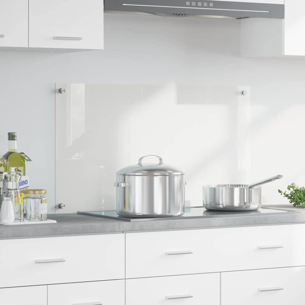 vidaXL Πλάτη κουζίνας Διαφανές 90 x 50 cm σκληρυμένο γυαλί