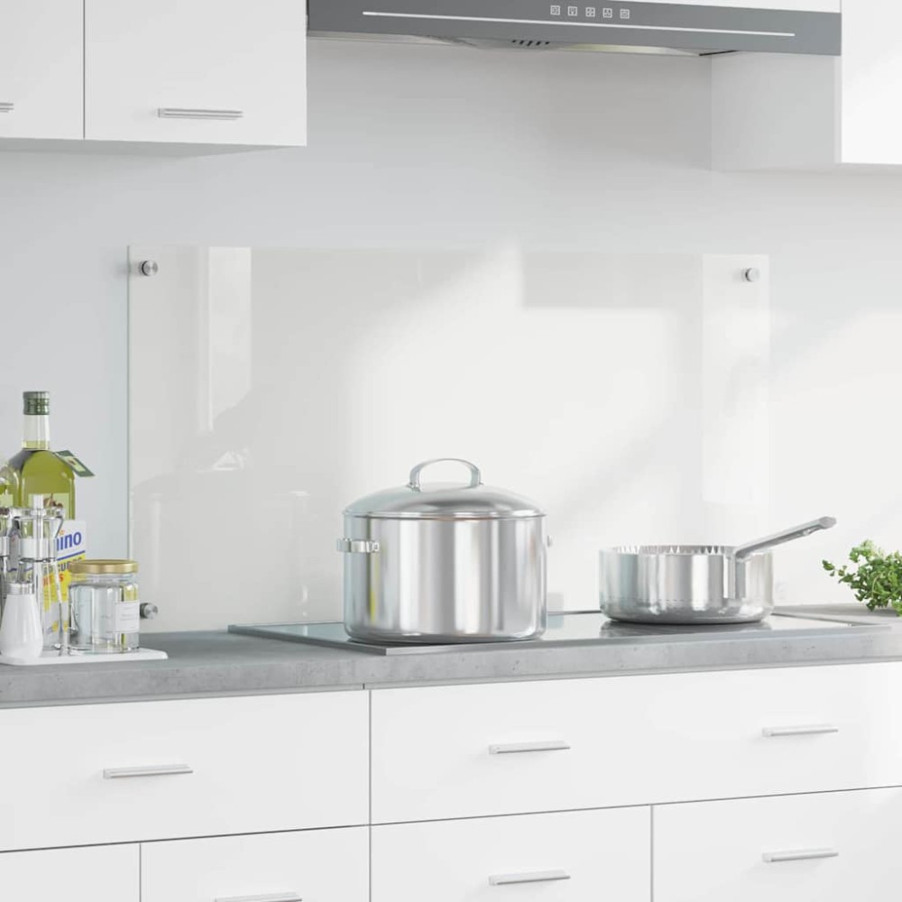 vidaXL Πλάτη κουζίνας Διαφανές 100 x 50 cm σκληρυμένο γυαλί