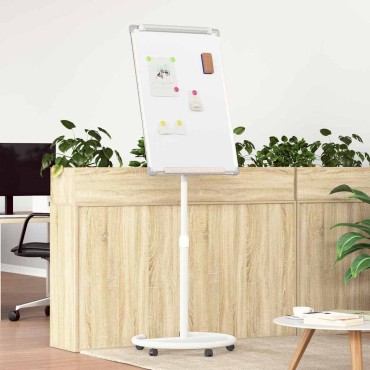 vidaXL Μαγνητικός λευκός πίνακας Γκρι και Λευκό 62 x 62,5 x 197 εκ.