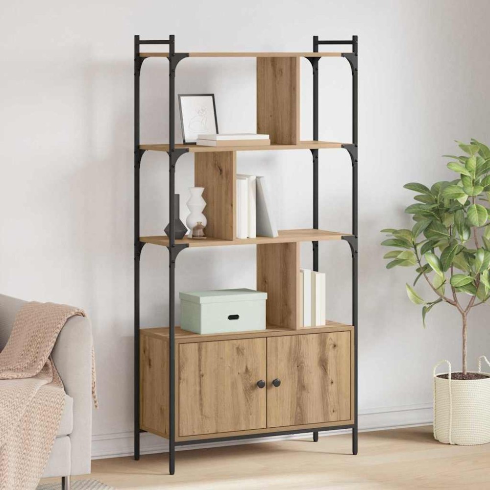 vidaXL Βιβλιοθήκη 6 επιπέδων 76,5x30x154,5cm Επεξεργασμένο Ξύλο 1 τεμ.