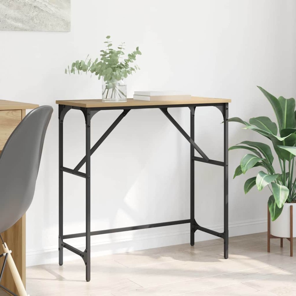 vidaXL Τραπέζι κονσόλας Artisan Oak 75x32x75cm 1 τεμ.