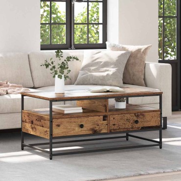 vidaXL Τραπεζάκι σαλονιού Παλαιωμένο ξύλο 100x51x45cm 1 τεμ.