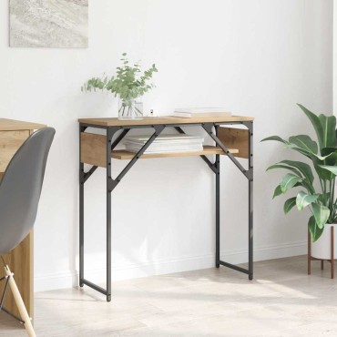 vidaXL ΤραπέζιΚονσόλας Artisan Oak Επεξεργασμένο Ξύλο 75x30x75cm 1 τεμ.