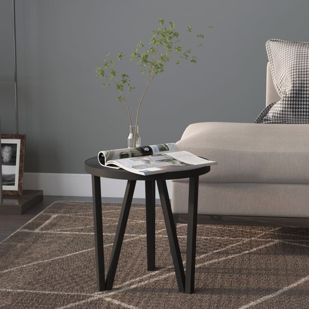 vidaXL Τραπεζάκι Μαύρο από MDF 35x34cm 1 τεμ.