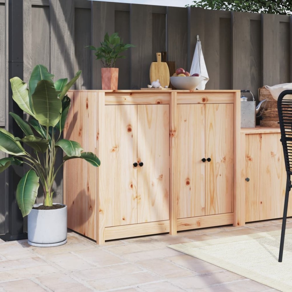 vidaXL Πόρτες Κουζίνας Εξ. Χώρου MEPPEL 2 τεμ. 50x9x82 εκ. Μασίφ Πεύκο
