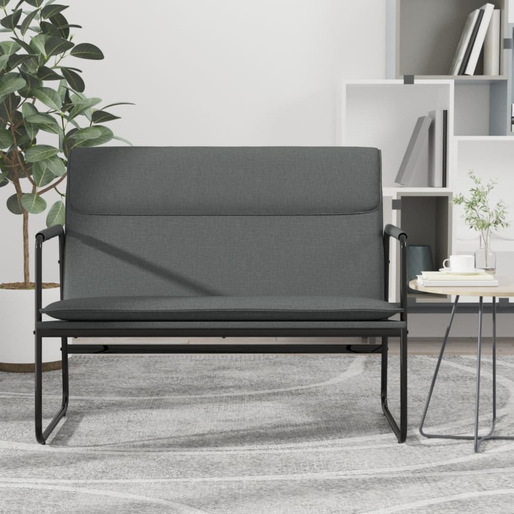 vidaXL Πάγκος Σκούρο Γκρι 100x64x80cm Υφασμάτινος 1 τεμ.