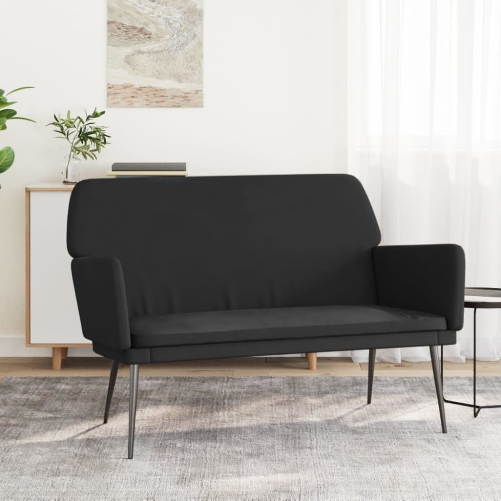 vidaXL Πάγκος Μαύρος 108x79x79cm Βελούδινος 1 τεμ.