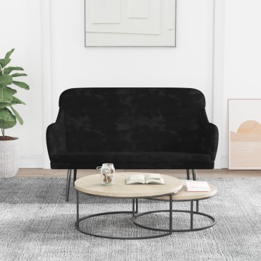 vidaXL Πάγκος Μαύρος 110x76x80cm Βελούδινος 1 τεμ.