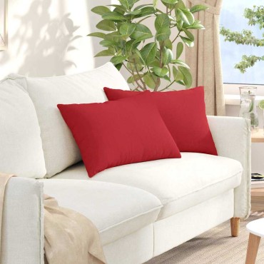 vidaXL Μαξιλάρι Καναπέ 2 τμχ. ύφασμα Κόκκινο 60x40cm