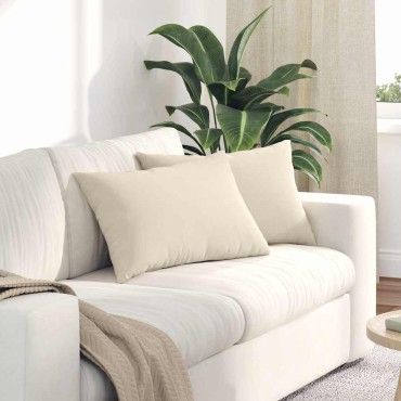 vidaXL Μαξιλάρι Καναπέ 2 pcs Μπεζ 60x40cm ύφασμα