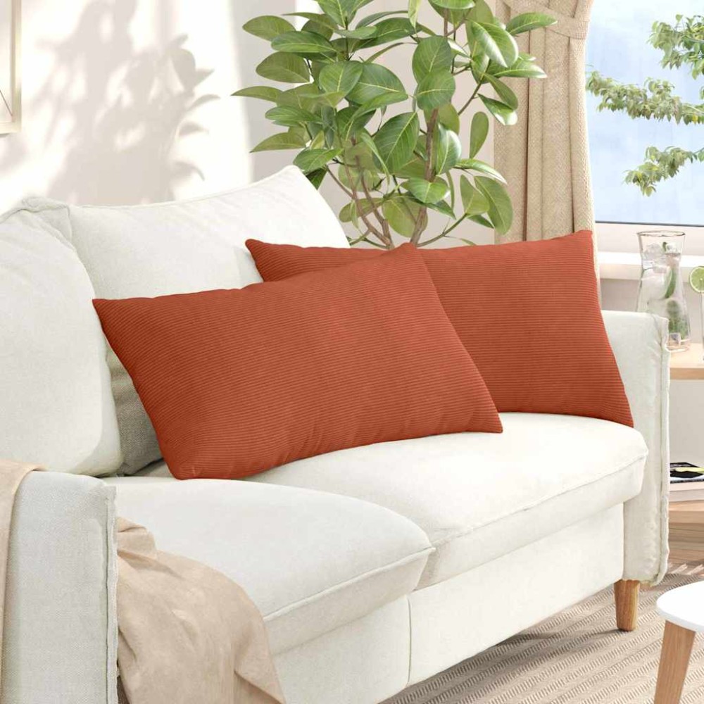 vidaXL Μαξιλάρι Καναπέ 2 pcs Κόκκινο Πορτοκαλί 80x40cm