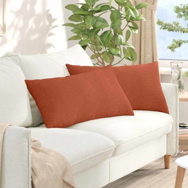 vidaXL Μαξιλάρι Καναπέ 2 pcs Κόκκινο Πορτοκαλί 80x40cm