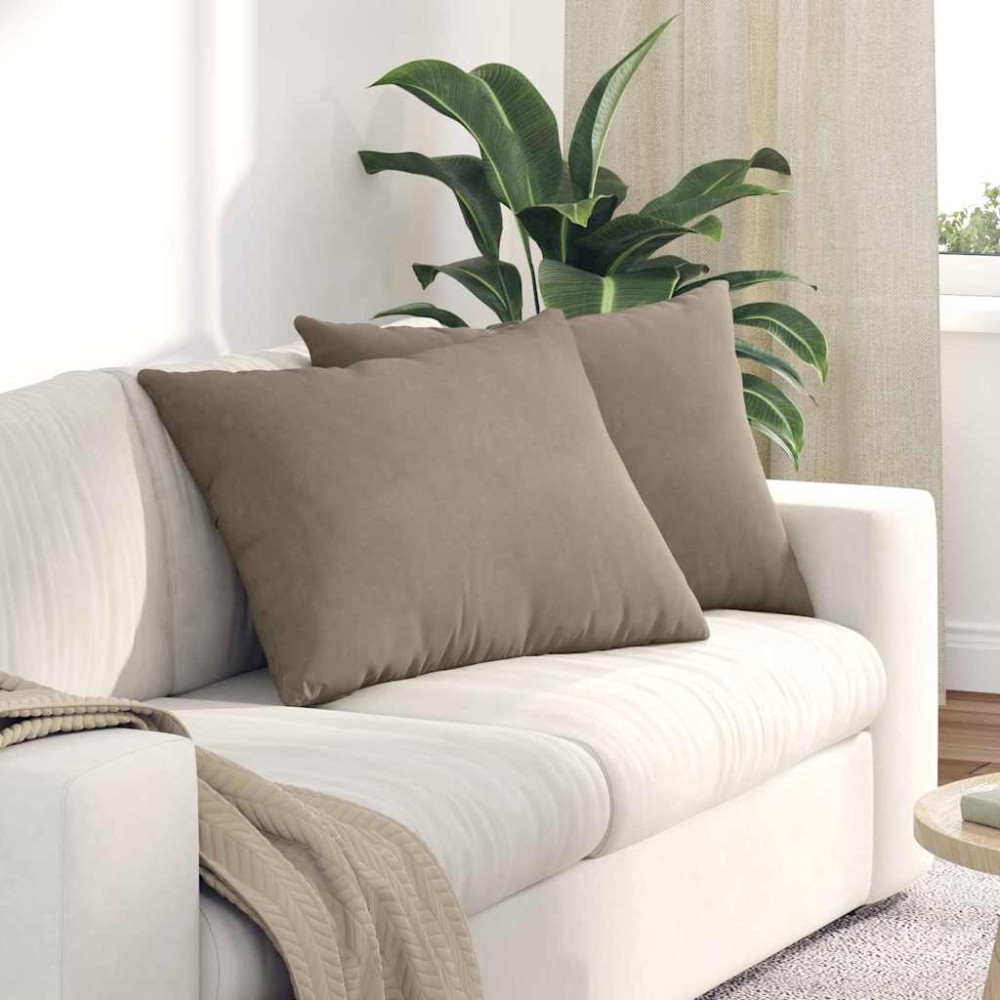 vidaXL Μαξιλάρι Καναπέ 2 pcs Taupe 70x50cm ύφασμα