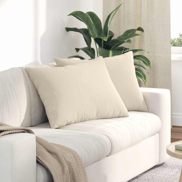 vidaXL Μαξιλάρι Καναπέ 2 pcs Μπεζ 70x50cm ύφασμα
