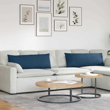 vidaXL Μαξιλάρι Καναπέ 2 τμχ. ύφασμα Μπλε 120x40cm